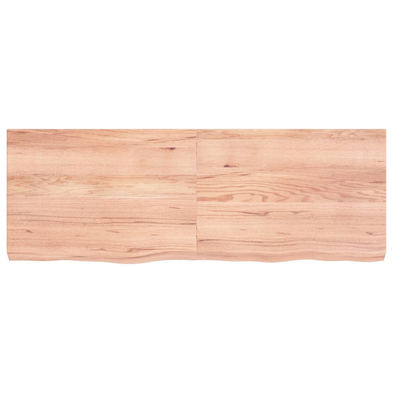 Ayma 140cm Solid Wood Bathroom Vanity Top, Light Brown