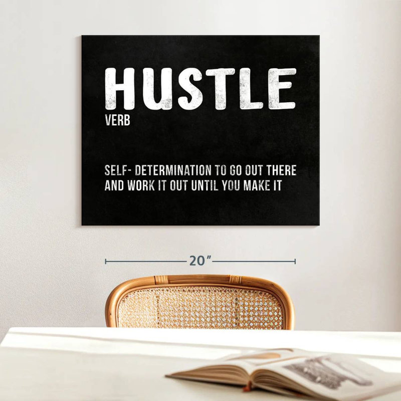 " Hustle Definition " by HustleBroIllustrations, 20" H x 25" W x 1.25"' D