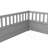 Full Size Floor Bed with Super High Security Barrier &amp; Door, Grey, No Box Spring Needed, Strong Support-620275284-620275283