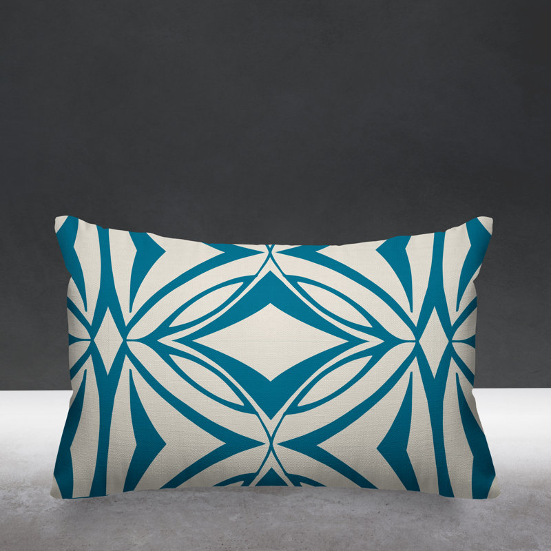 Coussin décoratif intérieur / extérieur Eamon, Turquoise