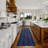 Hildale Custom Size Runner Rug Choose Your Length Hexagon Trellis Design Blue Color-342792379
