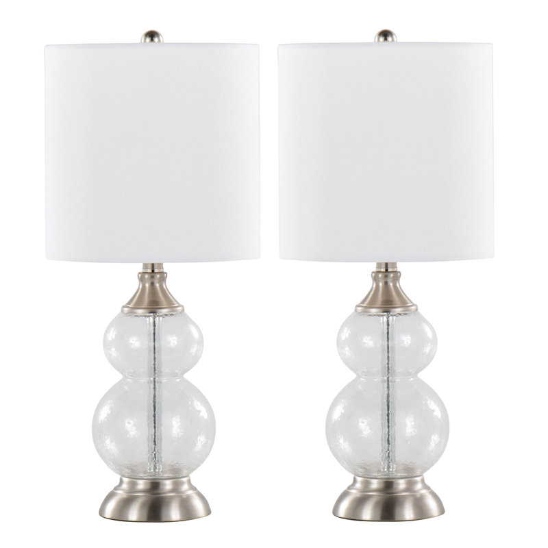 Lampe d'appoint contemporaine en verre - ensemble de 2