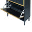 Range-chaussures 3 portes en métal, armoire de rangement pour chaussures autoportante moderne, rotin en métal, pour vestibule