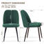 150Cm Table With 6 Modern Cool Colour Upholstered Dining Chairs-926874861