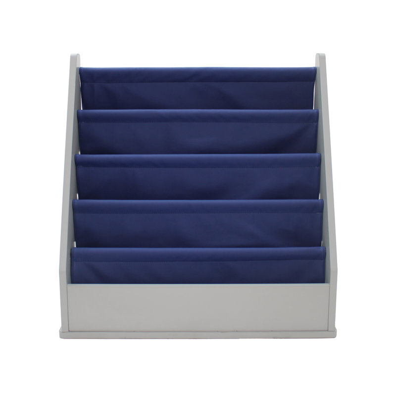 Présentoir à livres en stratifié gris / bleu marine, Navy