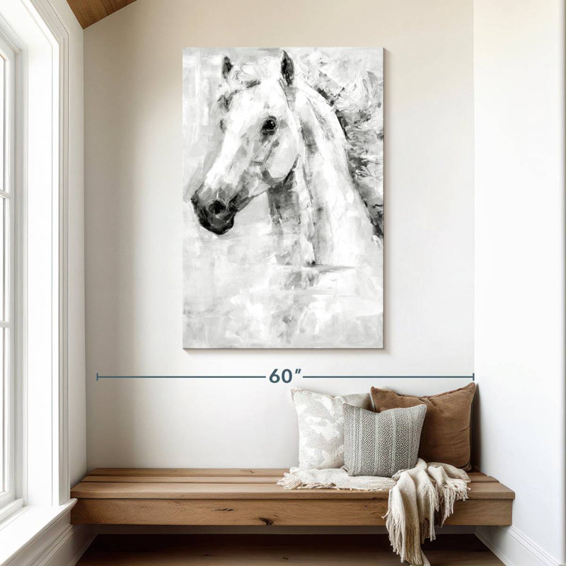 Brampt Grey Horse, 48" H x 32" W