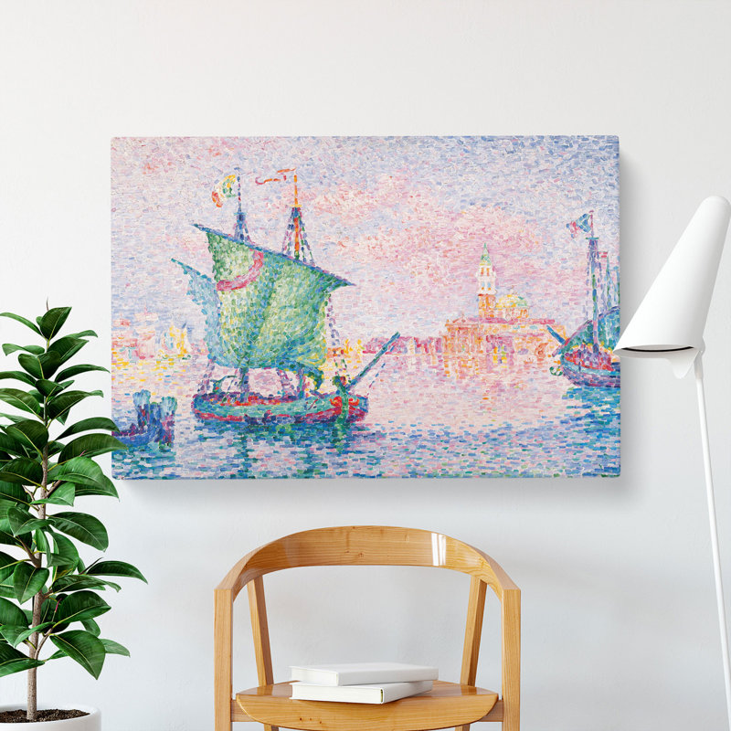 The Pink Cloud In Venice by Paul Signac - Wrapped Canvas Painting, 40cm H x 60cm W x 3cm D