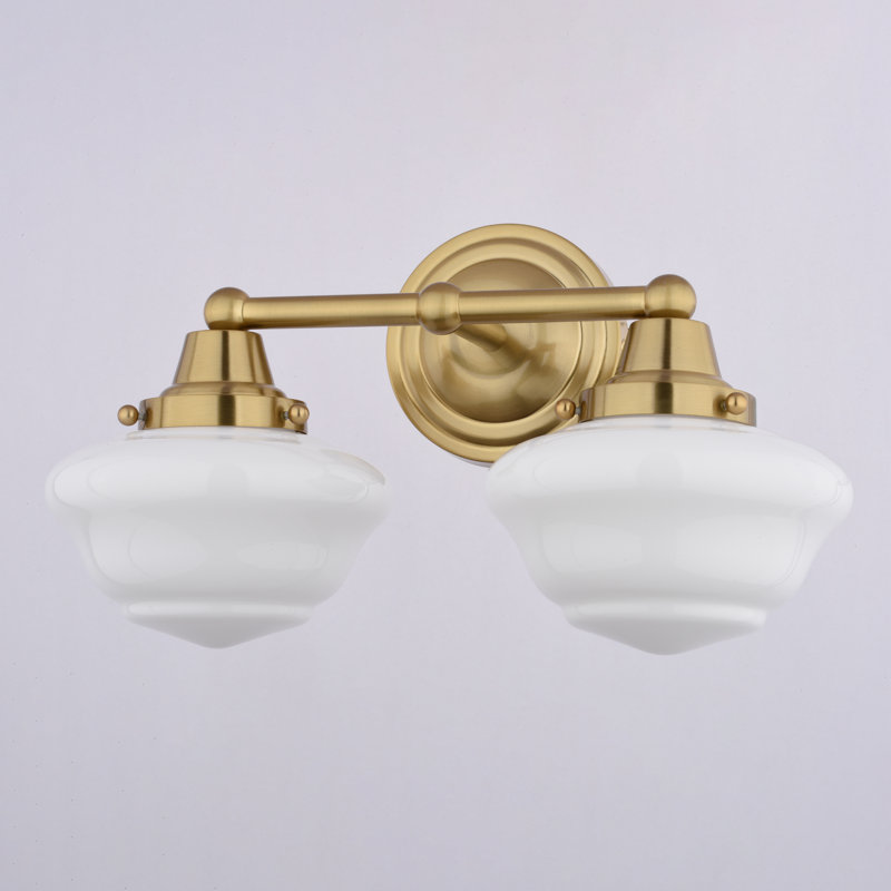 Luminaire de salle de bain traditionnel à 2 lumières de 15 po Eastgate Eastgate, Or antique, Deux lumières, 23" Width