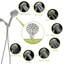 Brushed Nickel Hand Shower With 8 Settings - 59" Stainless Steel Hose, 4.7" Head Transform Your Daily 8 In Head, Hose Elevate Evening-118088764