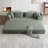 Convertible Sleeper Sofa Bed With Pillow-355935251