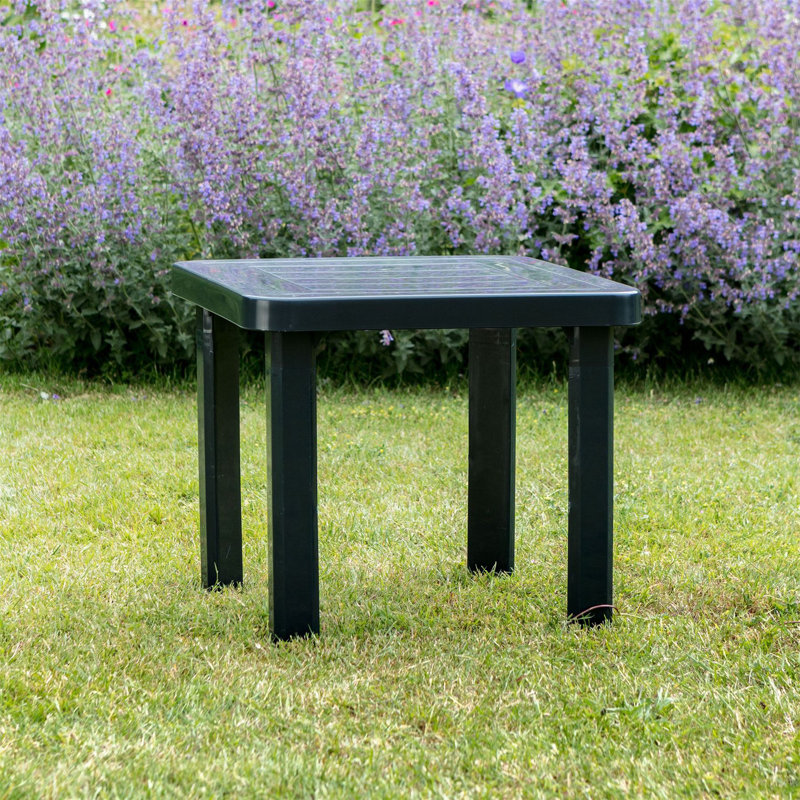 Square Outdoor Side Table , 47cm cm W 47cm cm D, Green, 3 Pieces