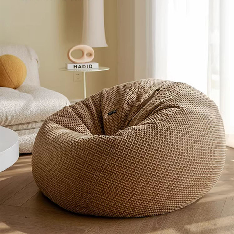 Waffle Bean Bag Sofa, Brown 