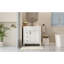 Meuble-lavabo de 30 po avec lavabo en céramique, deux tiroirs à fonction coulissante et tablette ajustable de 30 po avec lavabo et tiroir silencieux-1175453378