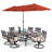 Alyah 6 - Person Patio Dining Set with Rectangular Table , Cushions Included