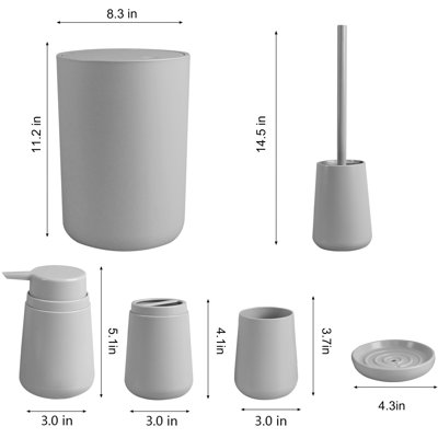 Denitta Bathroom Accessory Set