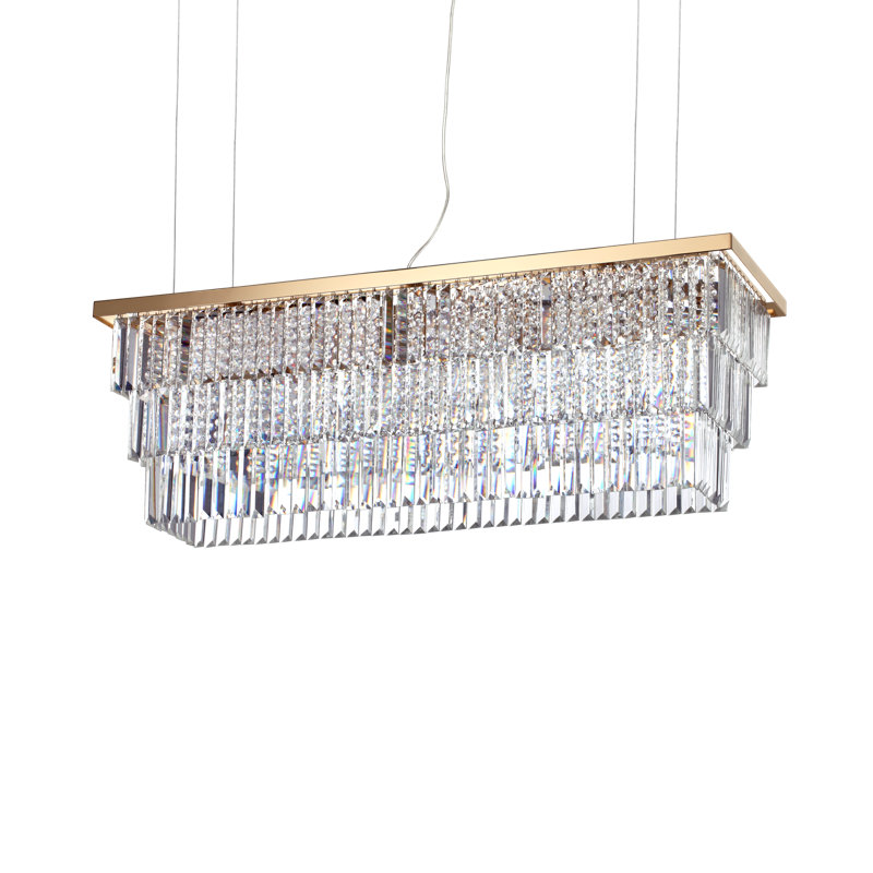 Martinez 8 - Light Crystal Pendant, Gold