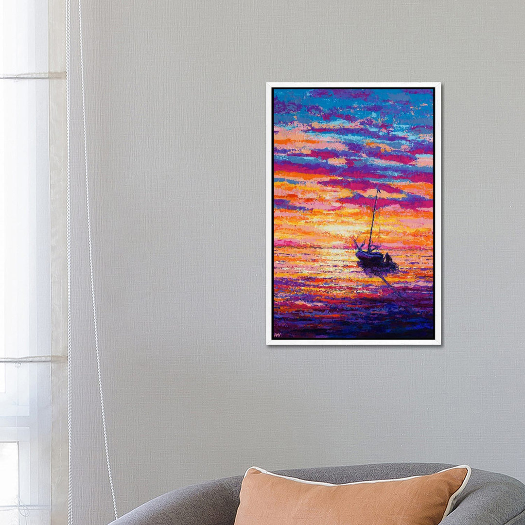 Sunset Sail von Anne-Marie Verdel - Galerie-verpackte Leinwand Giclée auf Leinwand