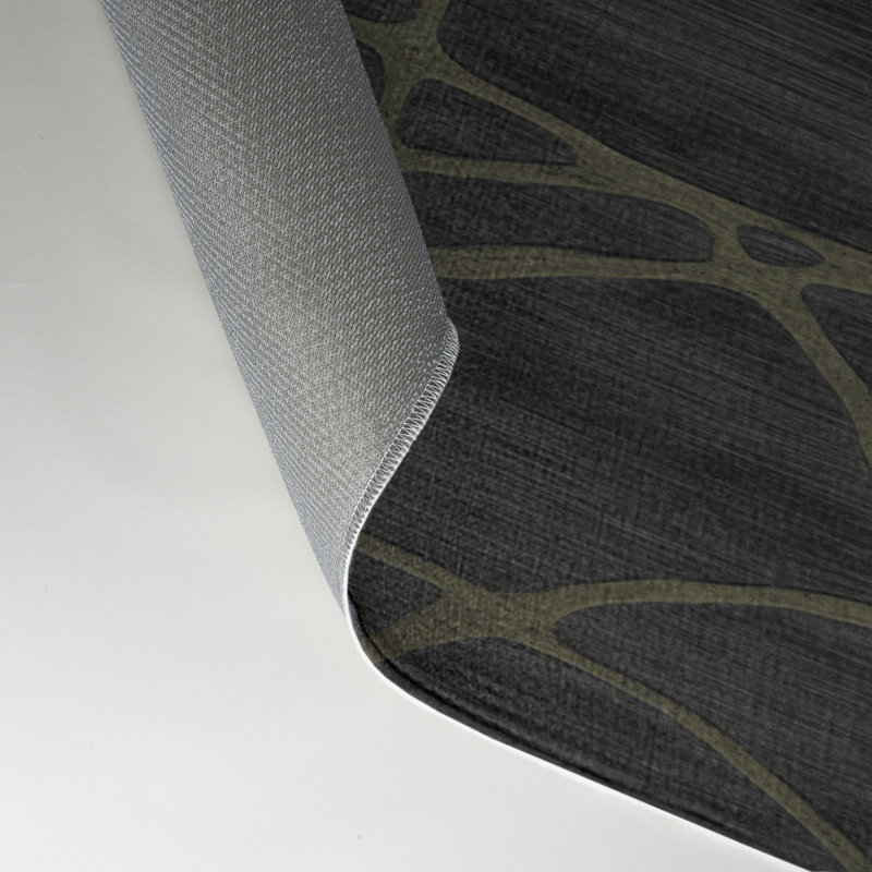 Tapis gris abstrait intérieur et extérieur, Rectangle 9 pi x 12 pi