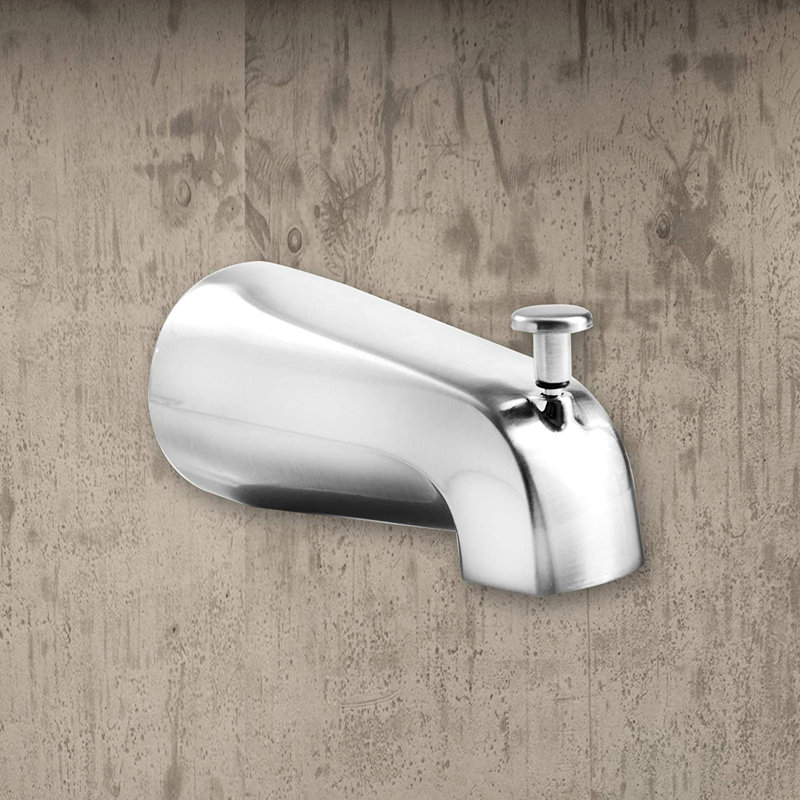 ATAYAL Slip On Universal Bathroom Tub Spout With Diverter, Durable Heavy Duty Metal Bathtub Faucet With Shower Diverter - 5 Inches  Copper Pipe