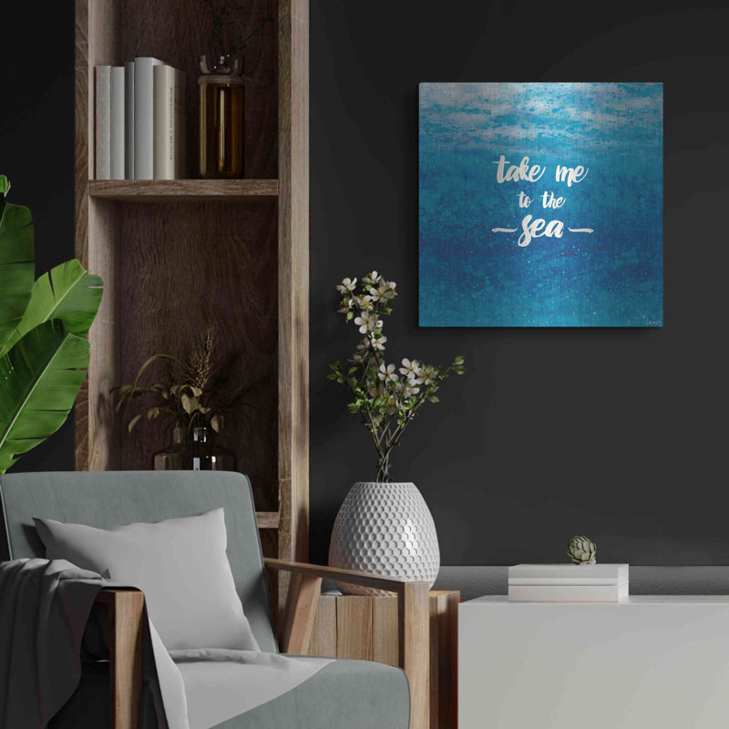 «Underwater Quotes I» par James Wiens, art mural en métal, 24 po x 24 po
