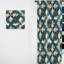 Motif géométrique mosaïque de fleurs - Rideau abstrait - Rideau géométrique obscurcissant - 1 panneau-107599616