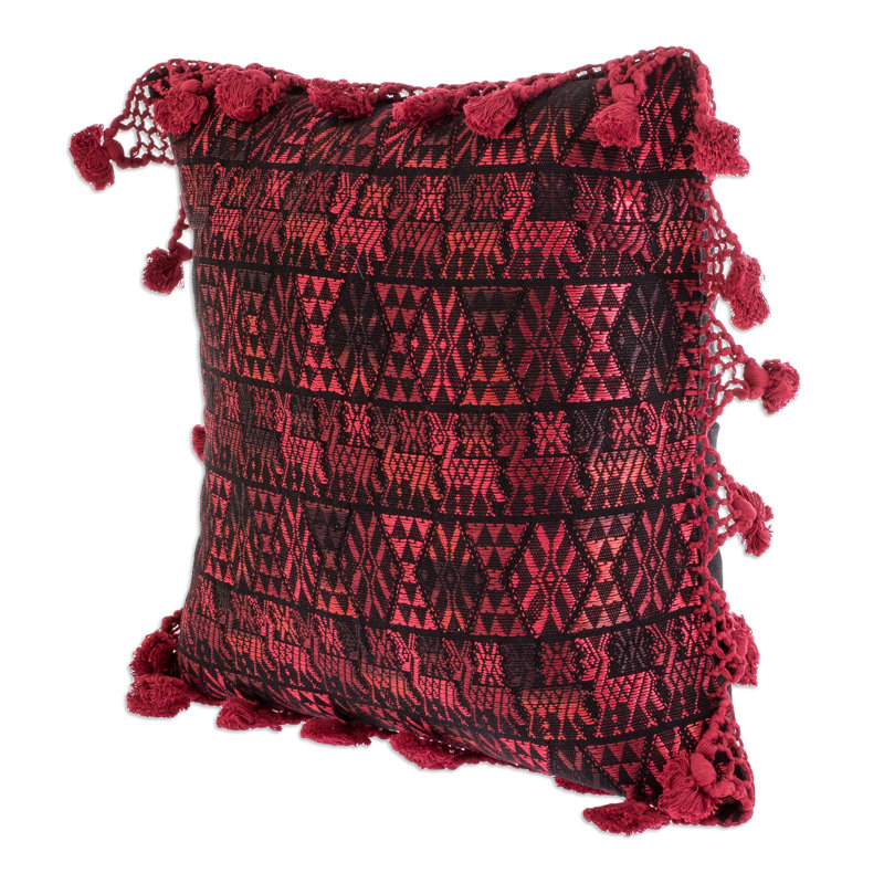 Housse de coussin Miriam and Debora, Cerisier, 17,25 po x 18,5 po