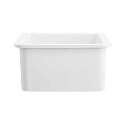Cubic 18'' L Single Bowl Fireclay Kitchen Sink
