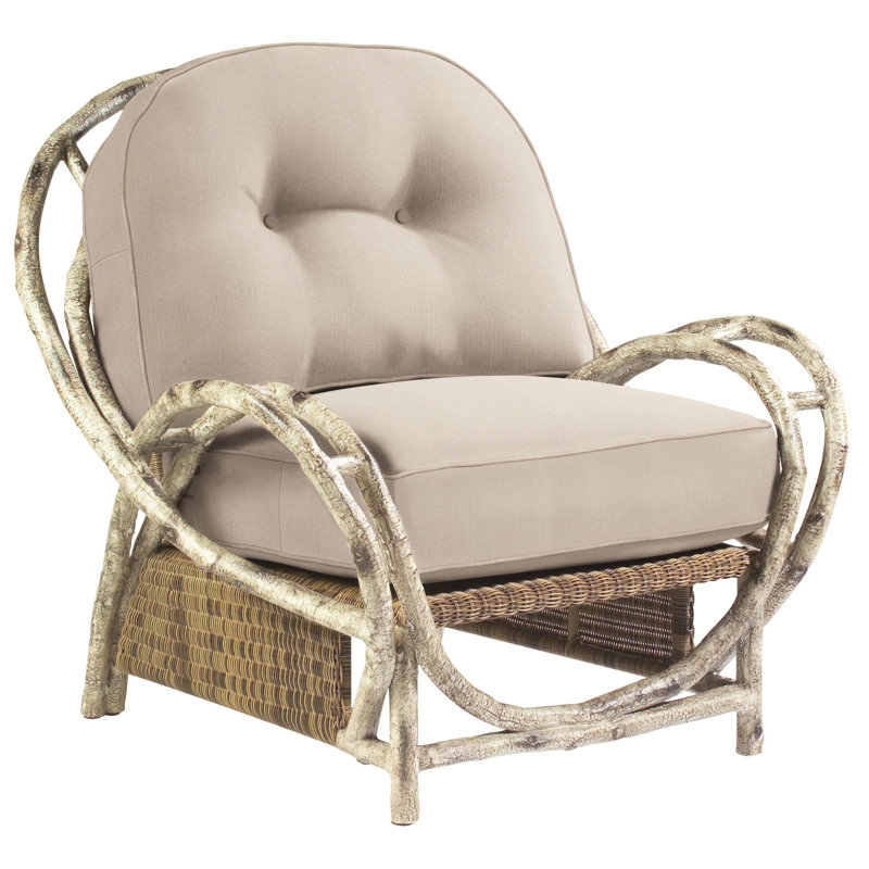 Chaise de patio avec coussins River Run, Lin beige antique Sunbrella®