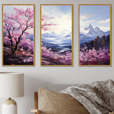 Ensemble de salon lilas mauves en charme de montagne I - Fleurs