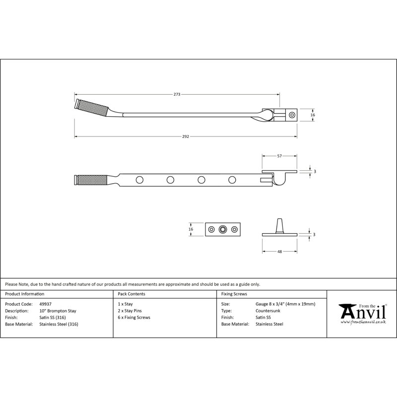 Window Closer, Satin Marine, 29.2cm H x 5.7cm W x 1.6cm D