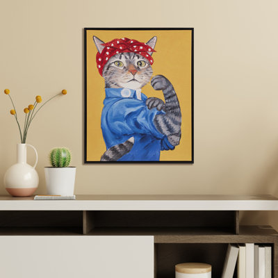 Art mural sur toile Rosie la féline