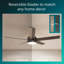  Ventilateur de plafond d'intérieur à DEL 52 pouces à 5 pales avec lumière vive 3CCT, télécommande 6 vitesses, moteur CC réversible et minuterie, tiges verticales 5 "/ 52"-1185481944-1185481946