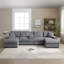 Canapé modulaire en U en forme de U pour le salon, canapé surdimensionné de 126 po avec console, porte-gobelet et méridienne double-2131623723