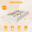 Lit de jour simple TG avec revêtement en peluche, structure de lit Cloud avec côtés surélevés, plateforme basse Montessori pour tout-petits, aucun sommier nécessaire, beige-1925370049-1925370052