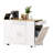 Fluted Kitchen Island With Trash Can Storage, Power Outlet, And Rolling Mobility For Modern Kitchens.-2146240176