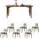 Solid wood simple dining table set