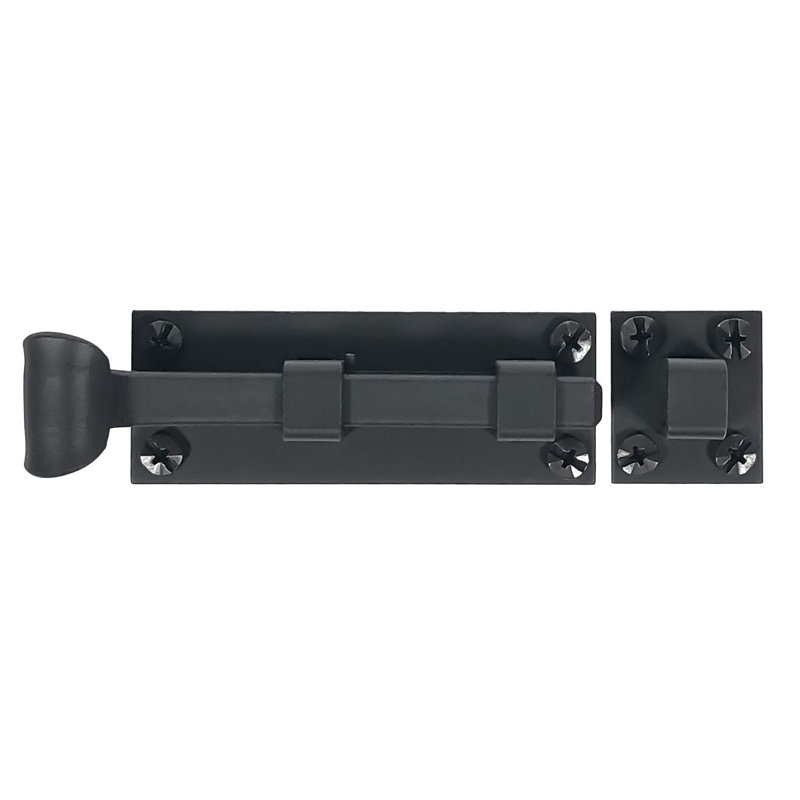 Forged Iron Square Bolt Latch, 4"