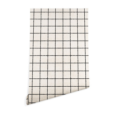 Holli Zollinger LINEN GRID Peel And Stick Wallpaper Panel