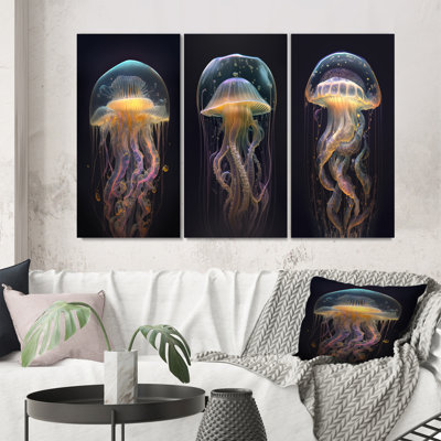 «Jellyfish», 3 pièces sur toile