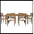 6 - Person Outdoor Patio Acacia Wood Dining Set-1499998051