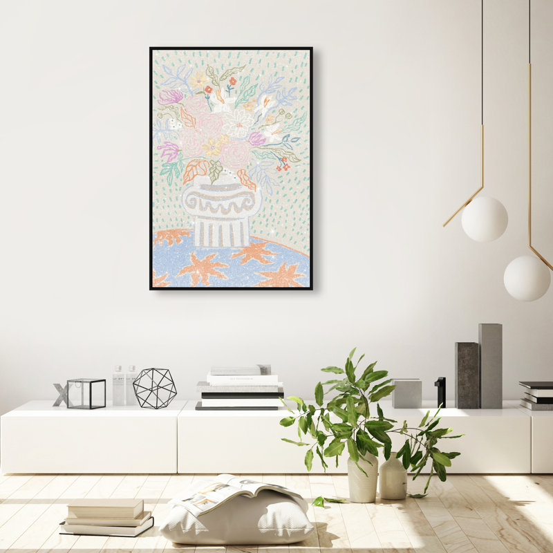 Summer Arrangement Print by Oliver Gal, 16"H x 11"W, Black Floater Frame