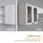 Wall Mounted Cabinet Set with Glass Doors, Hanging Rod and Adjustable Shelves for Laundry, Bathroom or Kitchen