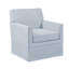 Fauteuil d'appoint à housse avec accoudoirs sur rail et base à jupe ajustée Paula, Paula-411098285