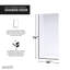 Porte de douche fixe sans cadre en verre trempé noir mat avec garde de raz-de-marée 34 po x 74 po Screen Series-64345446