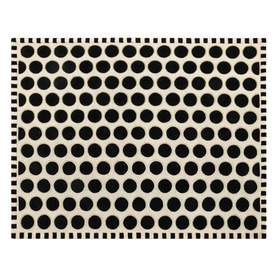 Dots a Lots Rug - Black/Ivory