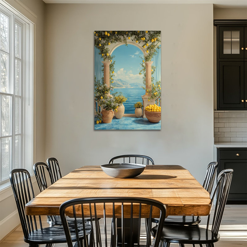 «Lemon», art mural de cuisine italienne, affiche d'art mural sur toile citron, H 18 po x l 12 po