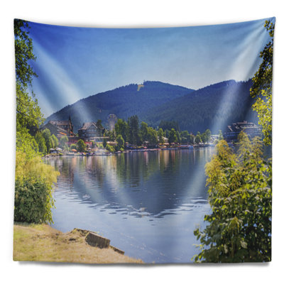 Photographie lac titisee forêt-noire allemagne tapisserie