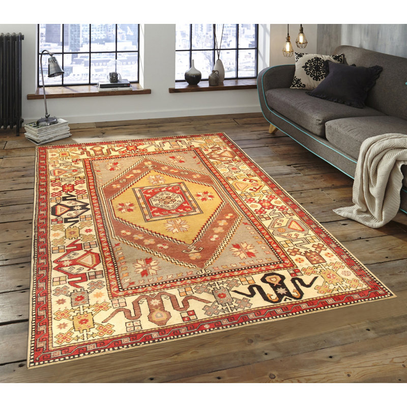 One-of-a-Kind 5'7" X 8'9" 2010s Wool Area Rug in