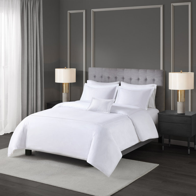 Ensembles de literie de qualité supérieure, style hôtel en satin de coton 500tc pour la maison