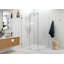 Cabine de douche murale à charnière en verre à 90 degrés sans cadre de 47 po x 47,5 po x 78 po Illume-60637099
